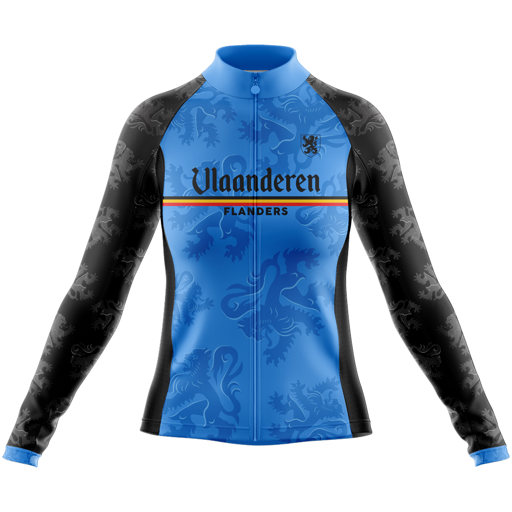 Vlaanderen Flanders Blue V2 Long Sleeve Cycling Jersey