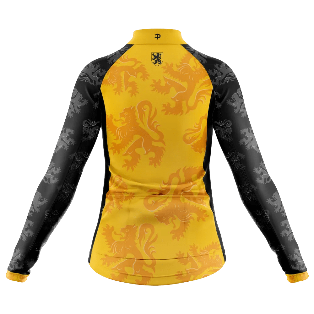 Vlaanderen Flanders Yellow V2 Long Sleeve Cycling Jersey  
