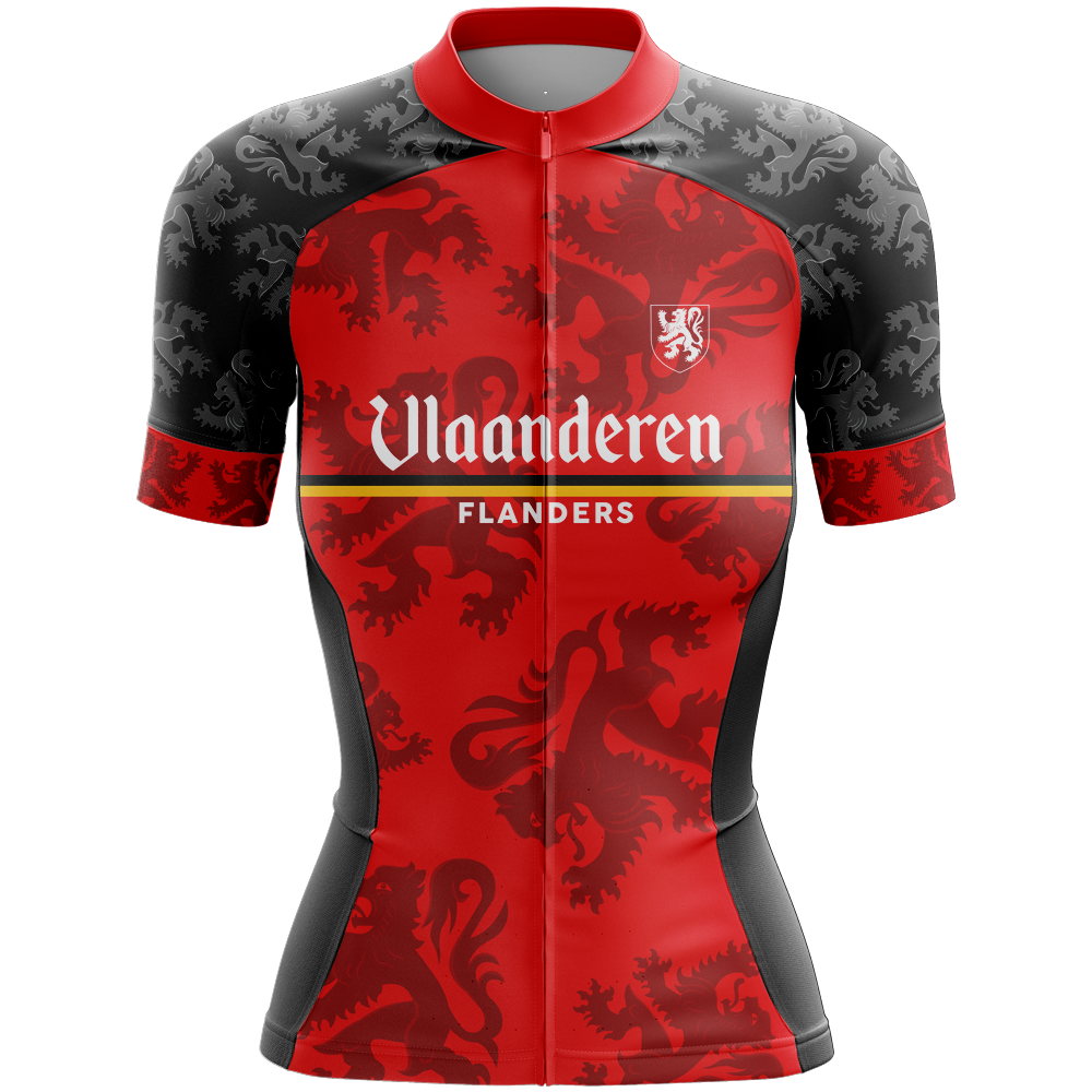Vlaanderen Flanders Red V2 Short Sleeve Cycling Jersey