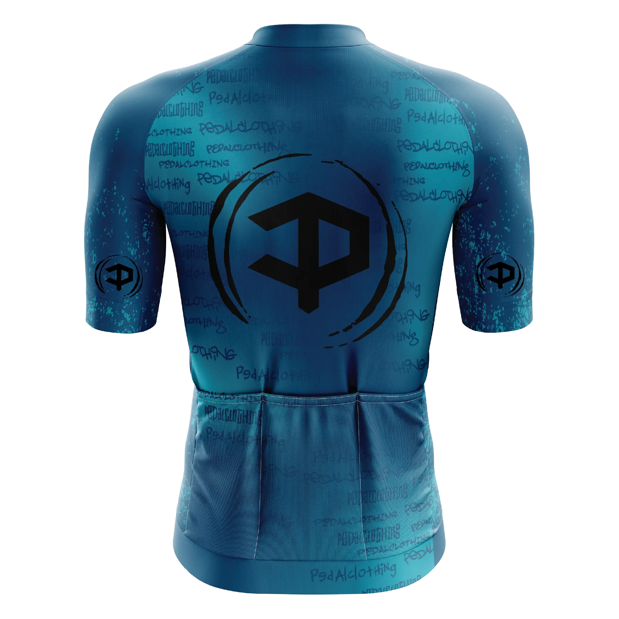 Back the shop blue cycling jersey