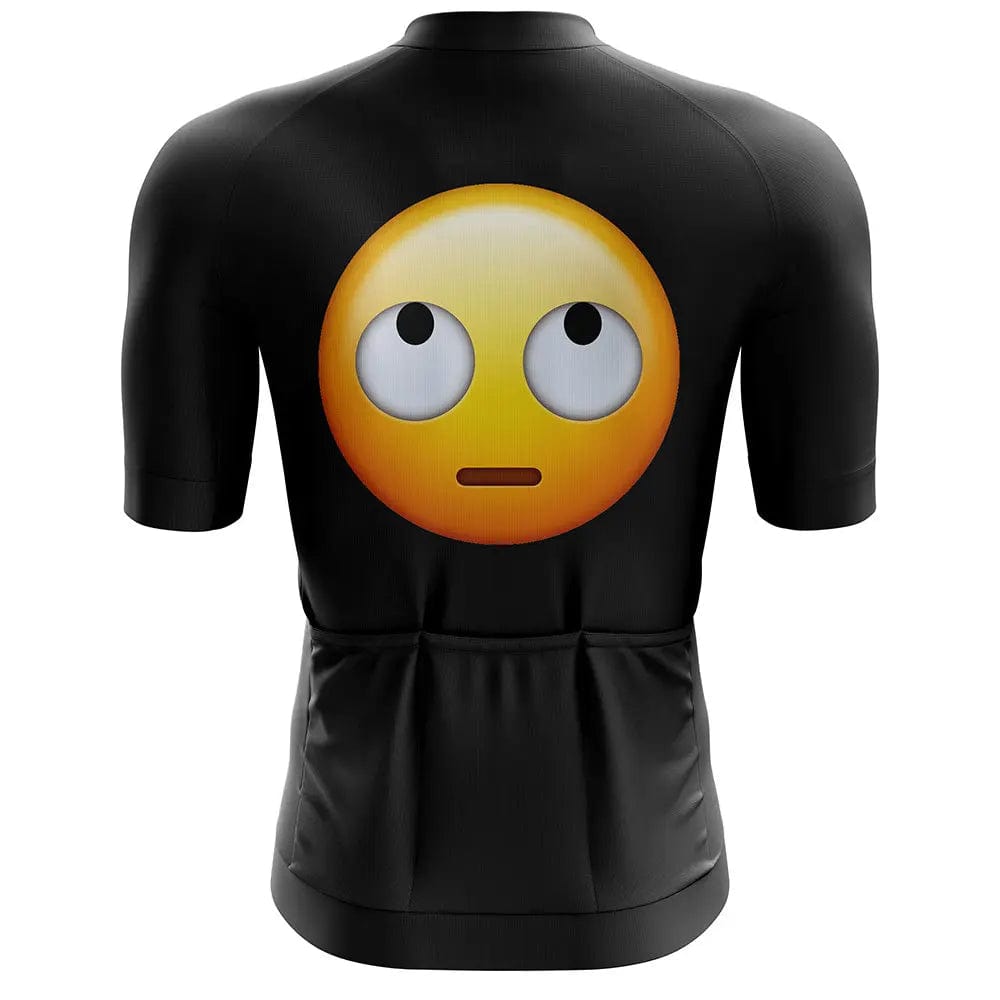 Men's Rolling Eyes Emoji Short Sleeve Cycling Jersey  