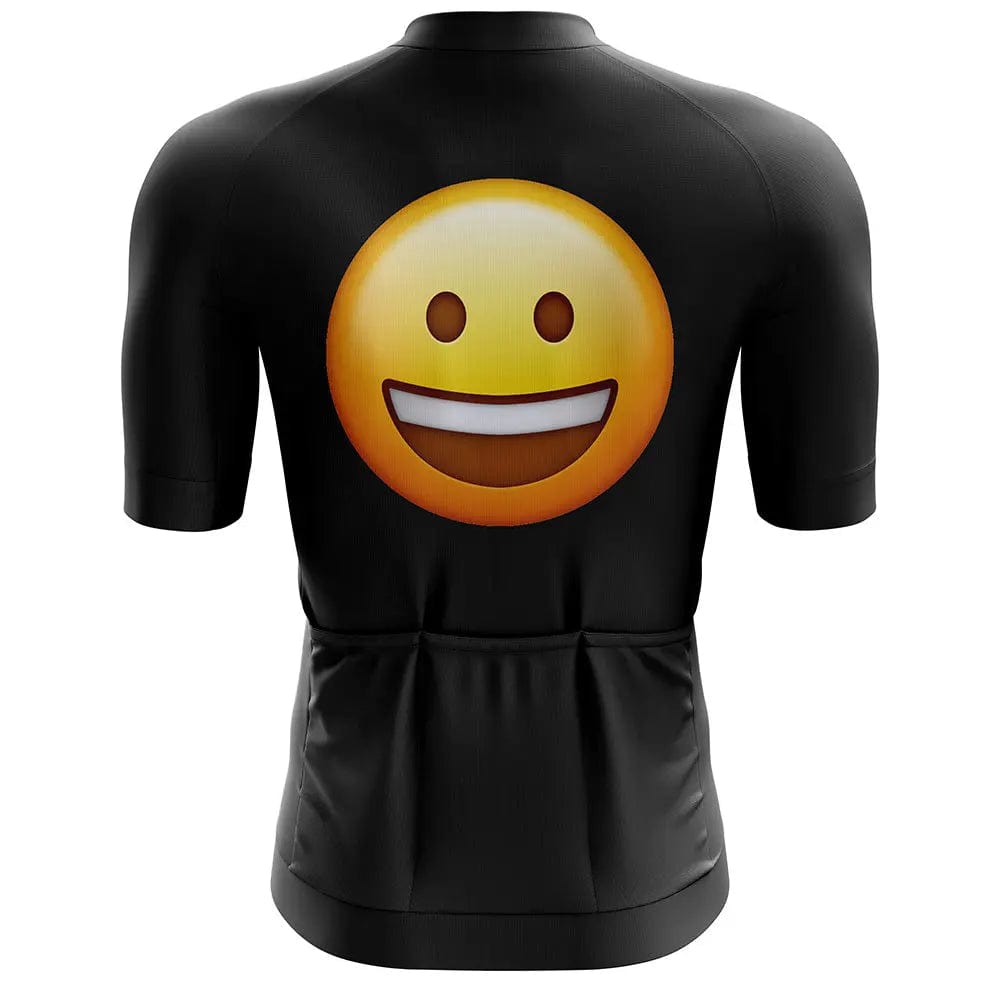Men's Smiling Emoji Short Sleeve Cycling Jersey  