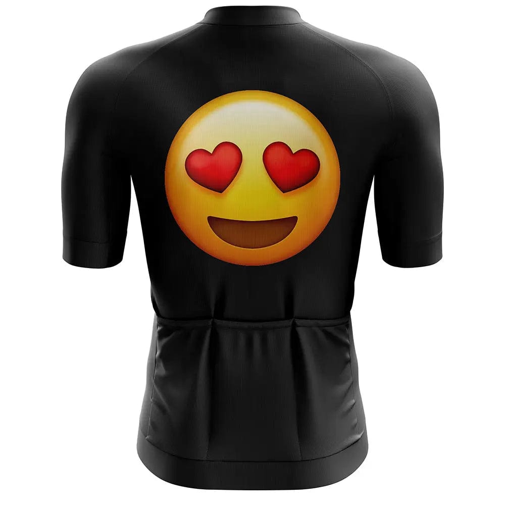 Men's Heart Eyes Emoji Short Sleeve Cycling Jersey  