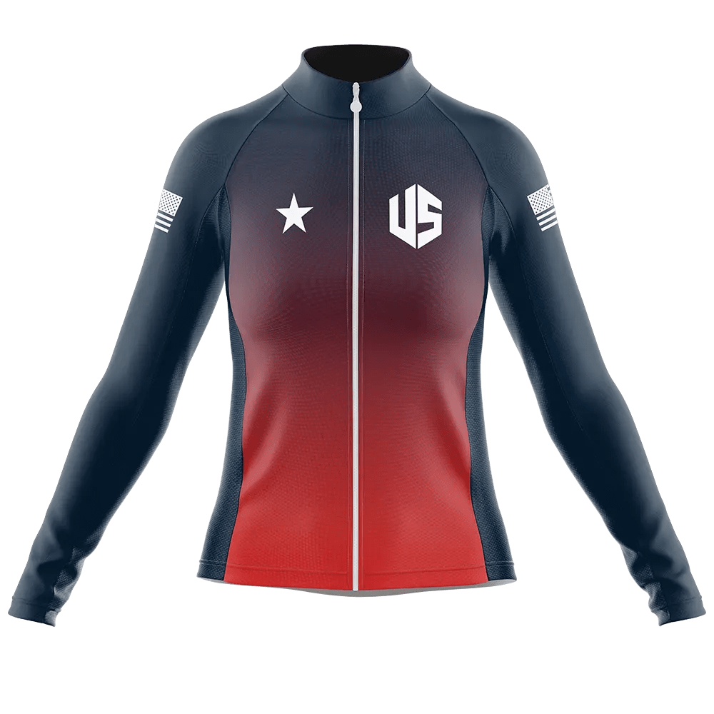 USA V4 Long Sleeve Cycling Jersey