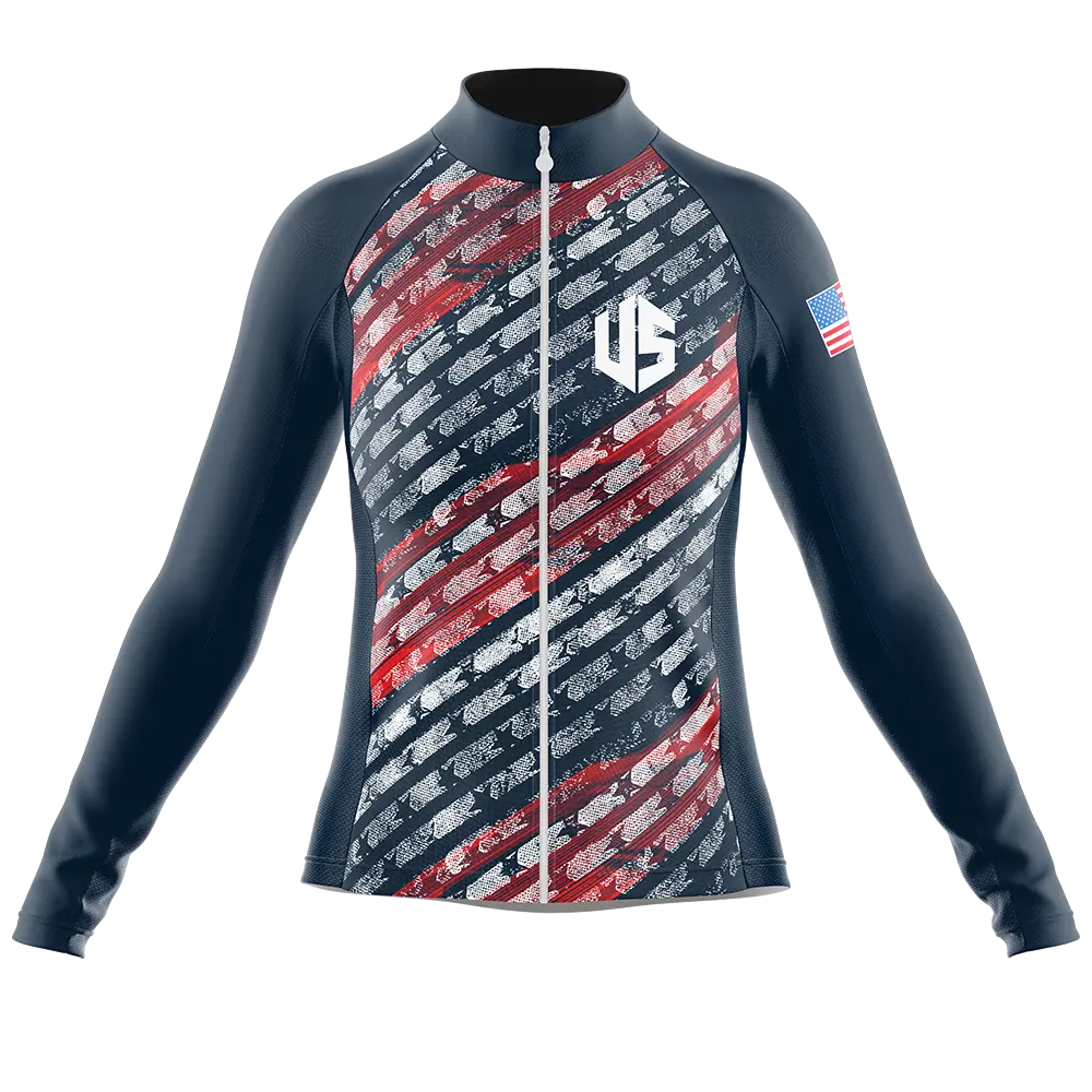 USA V5 Long Sleeve Cycling Jersey