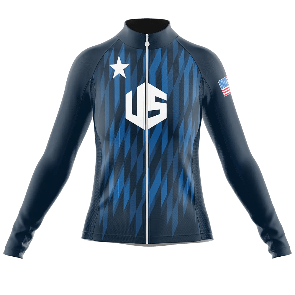 USA V7 Long Sleeve Cycling Jersey