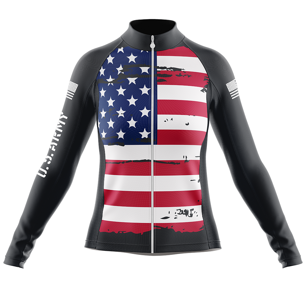 US Army V4 Long Sleeve Cycling Jersey