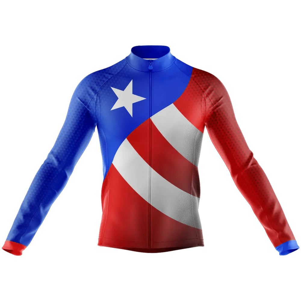 Puerto Rico V1 Long Sleeve Cycling Jersey  