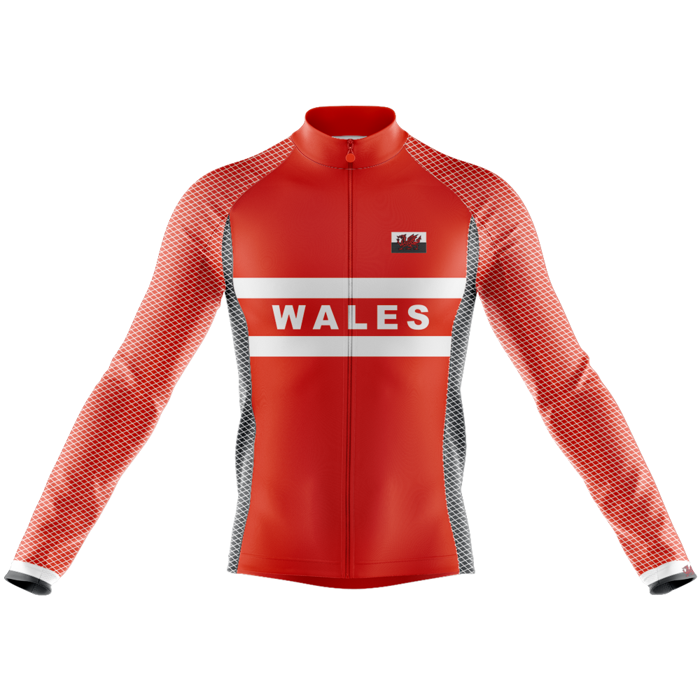 Wales V2 Long Sleeve Cycling Jersey