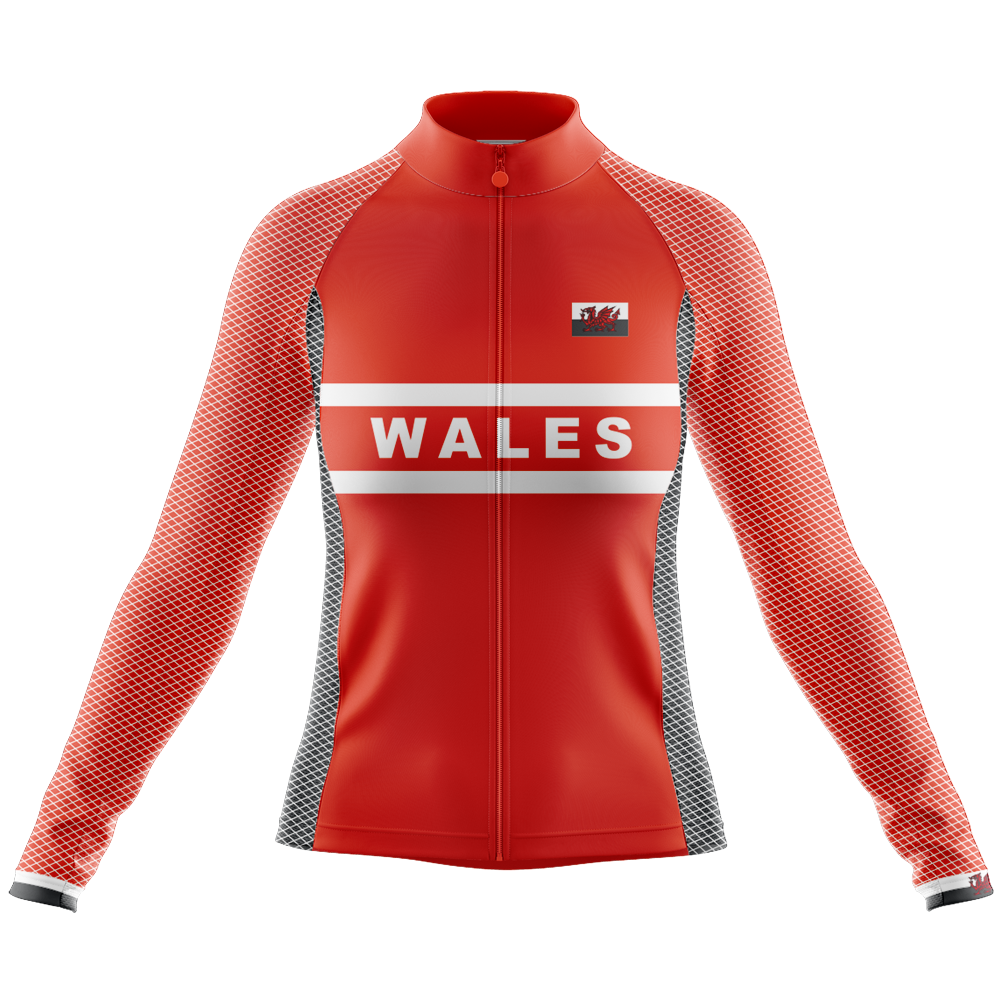 Wales V2 Long Sleeve Cycling Jersey
