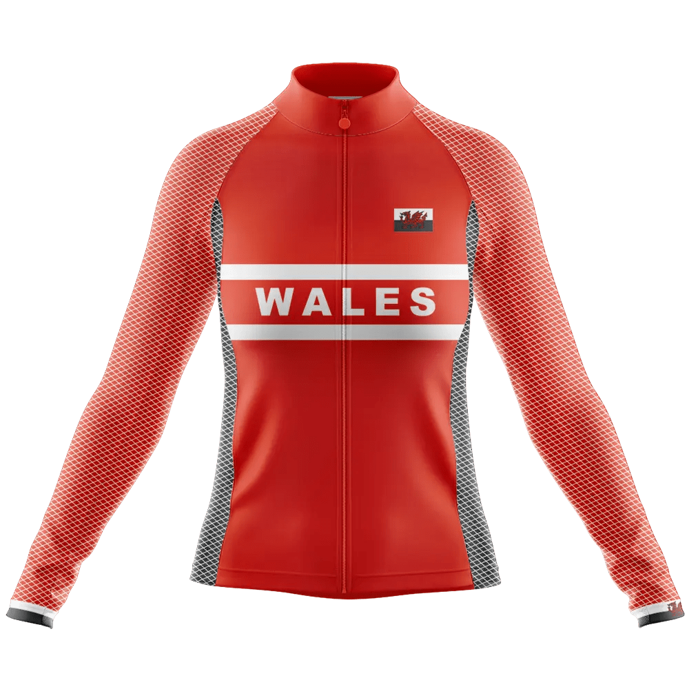 Wales V2 Long Sleeve Cycling Jersey  