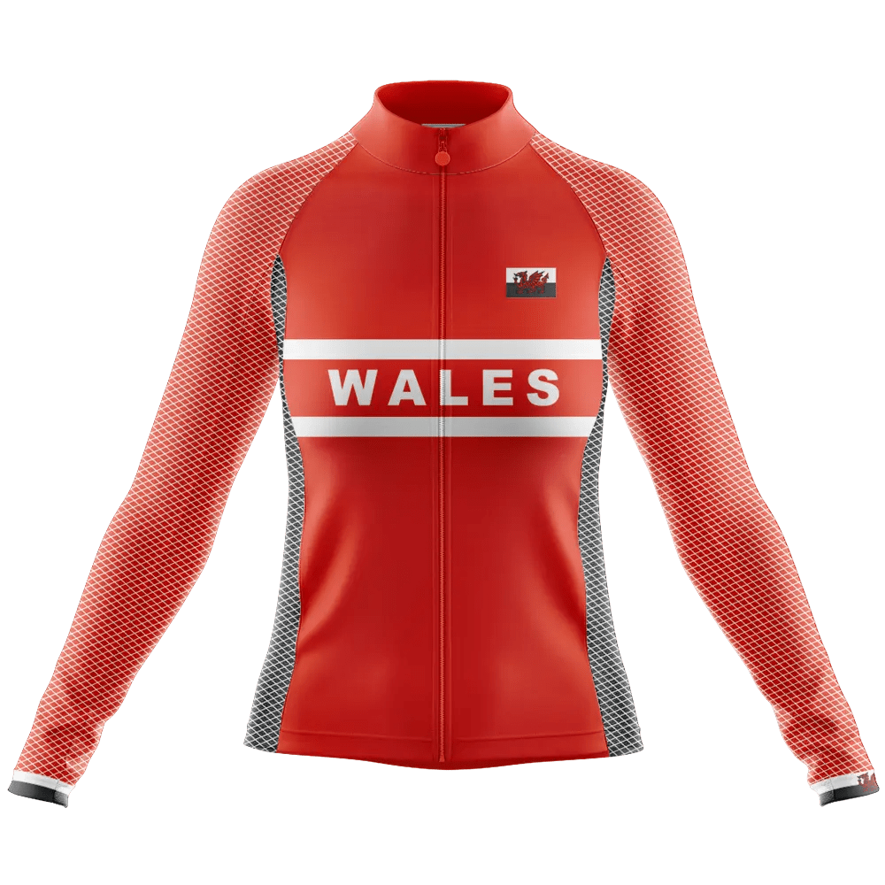 Wales V2 Long Sleeve Cycling Jersey