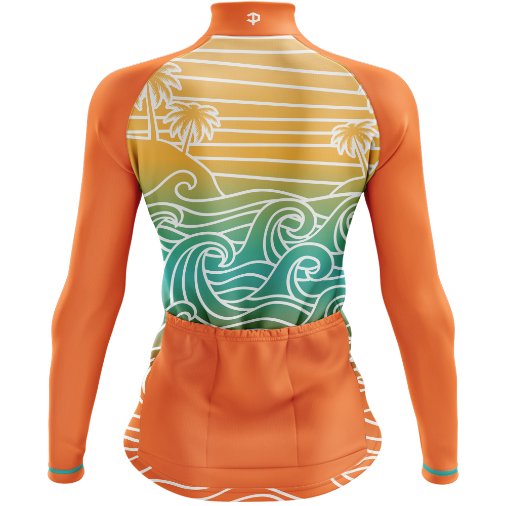 Catching Waves Long Sleeve Cycling Jersey