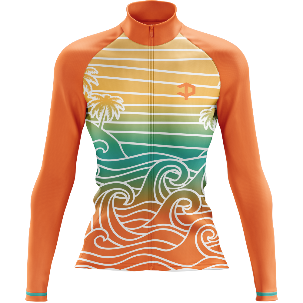 Catching Waves Long Sleeve Cycling Jersey