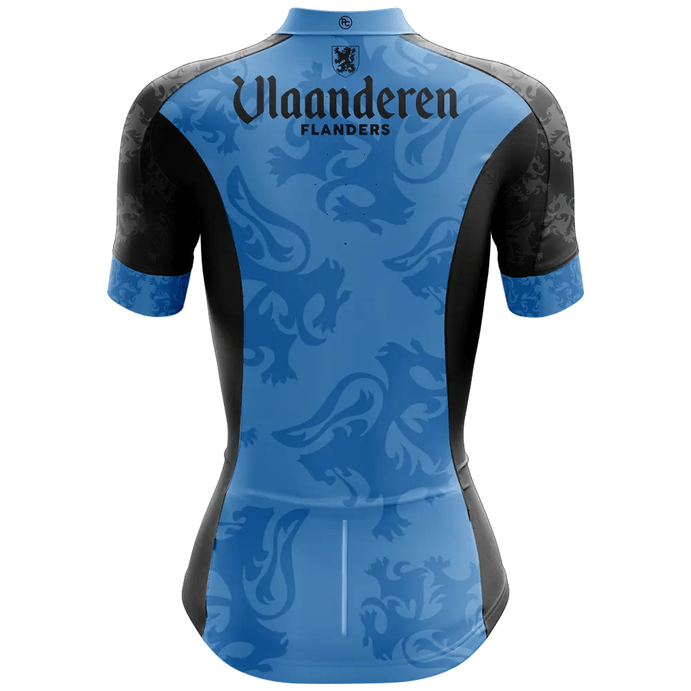 Vlaanderen Flanders Blue Short Sleeve Cycling Jersey  