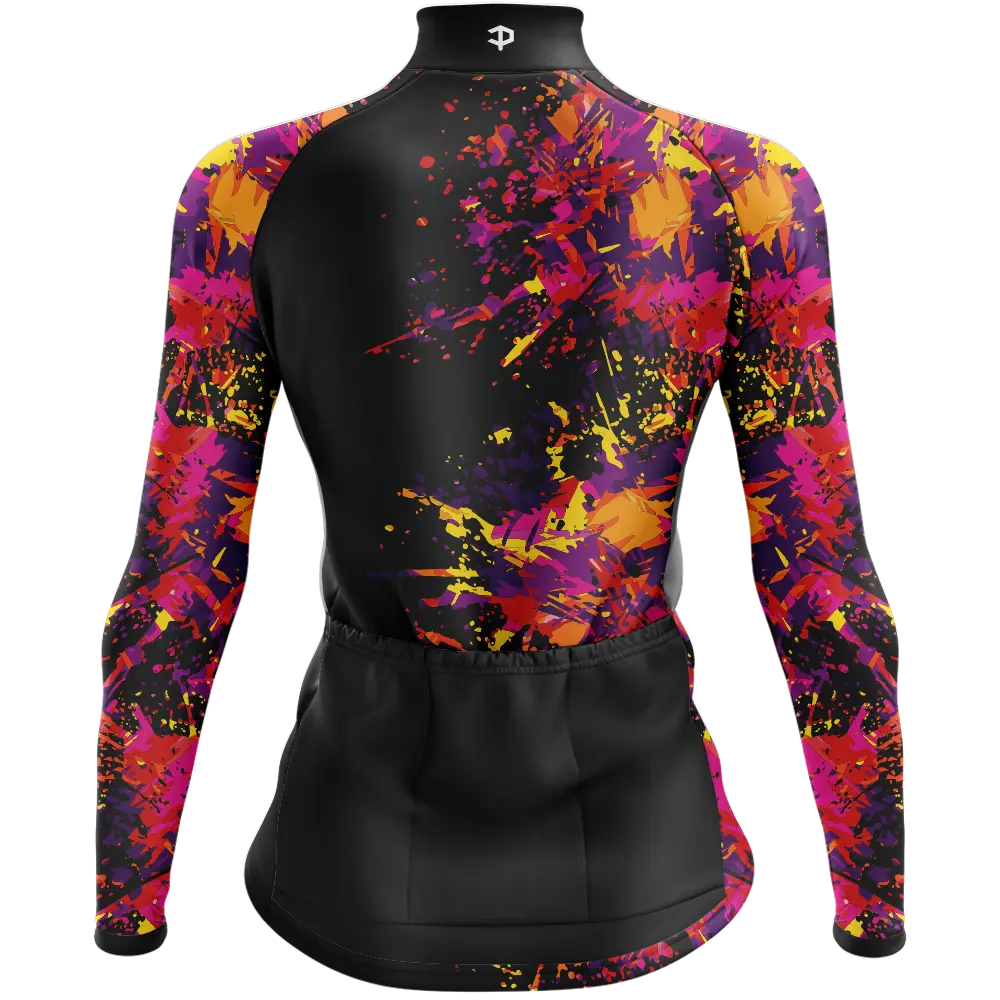 Splatter Long Sleeve Cycling Jersey  