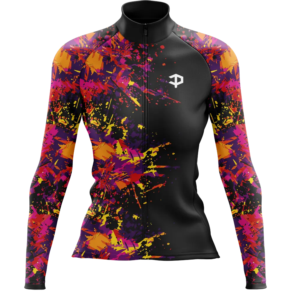 Splatter Long Sleeve Cycling Jersey  