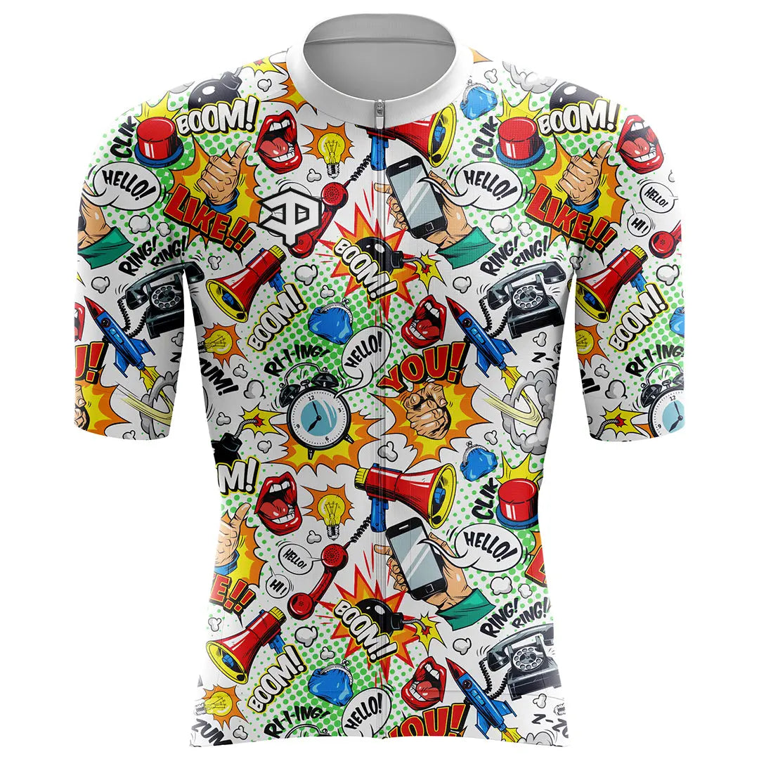Comic Boom V1 Short Sleeve Cycling Jersey  