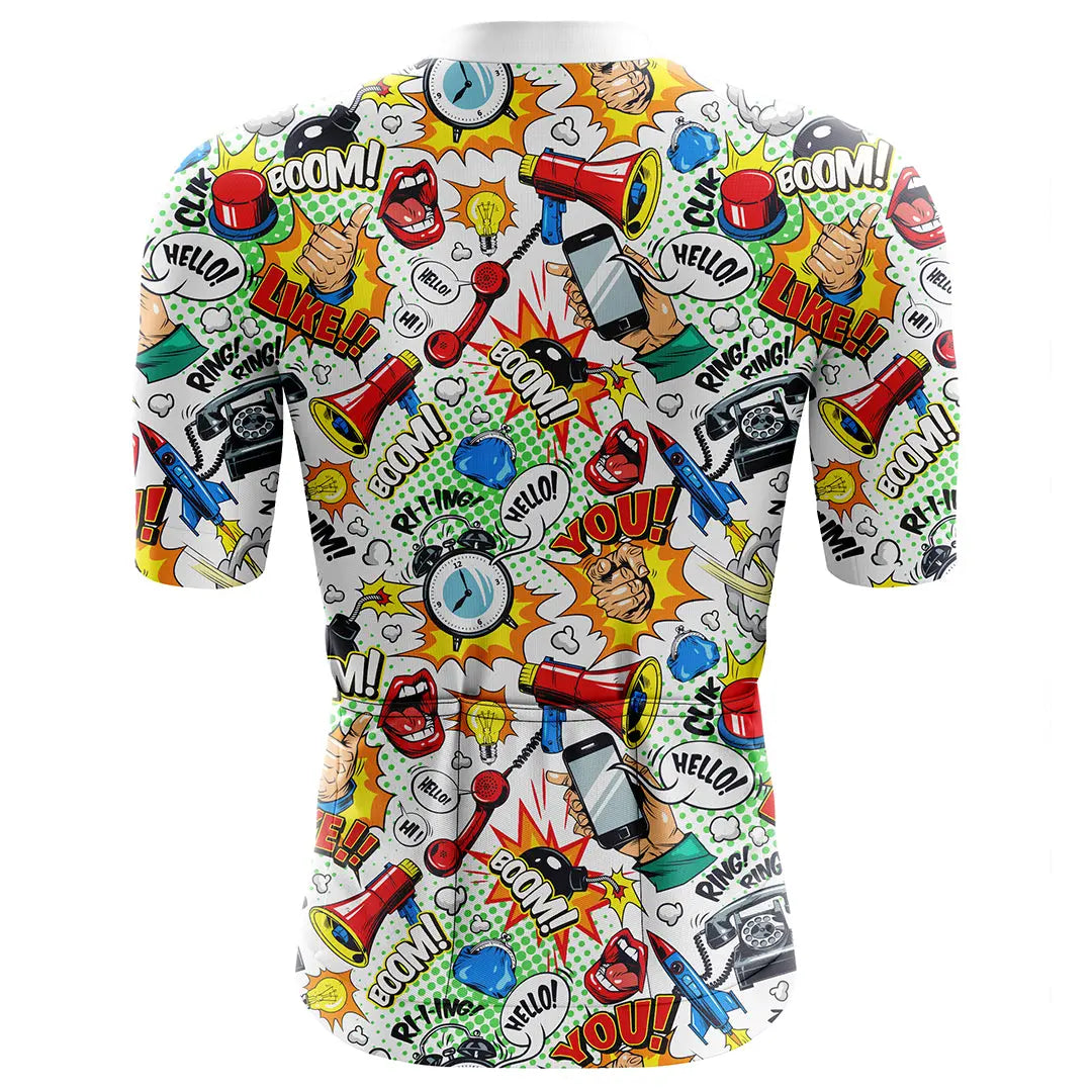 Comic Boom V1 Short Sleeve Cycling Jersey  
