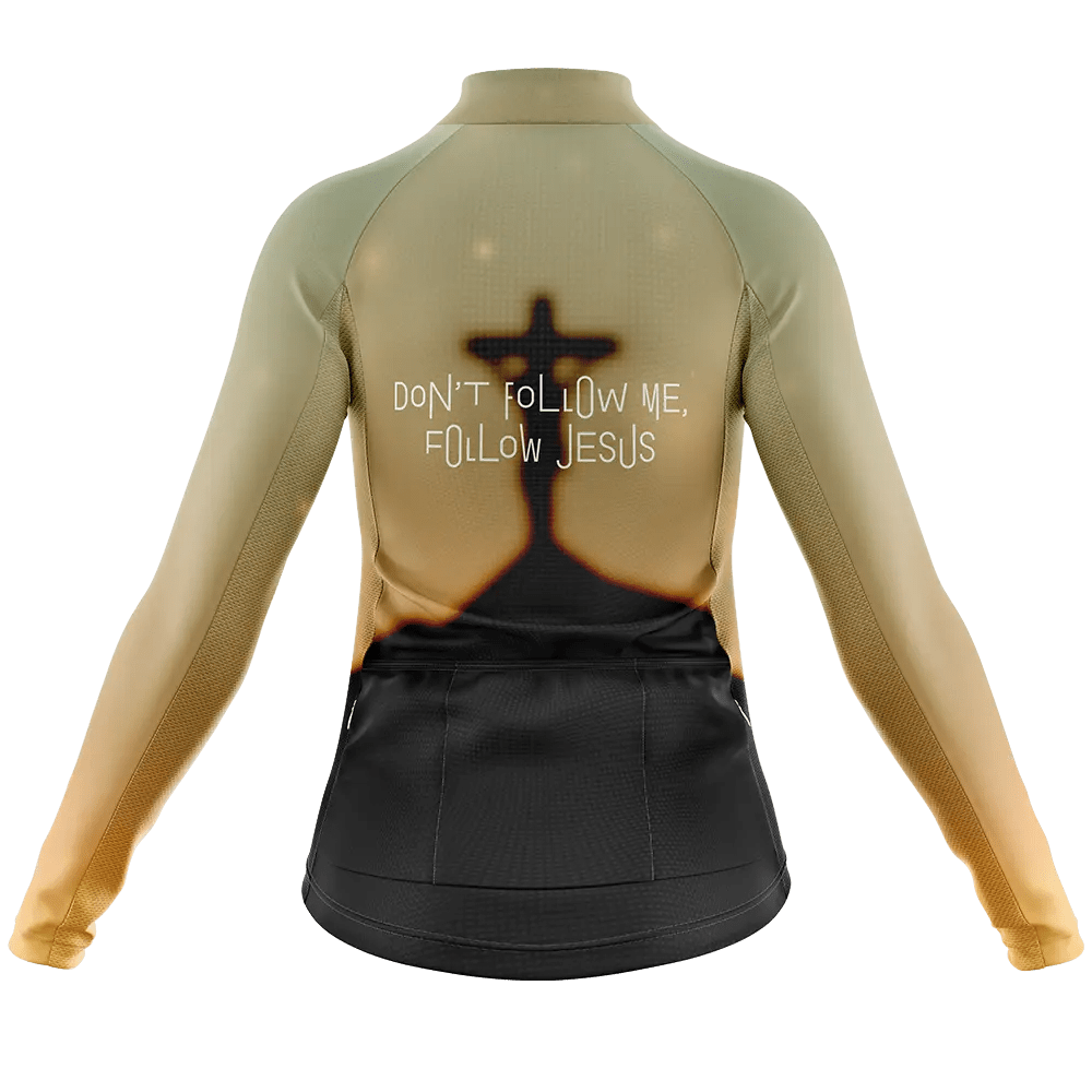 Don't Follow Me, Follow Jesus V3 Long Sleeve Cycling Jersey  