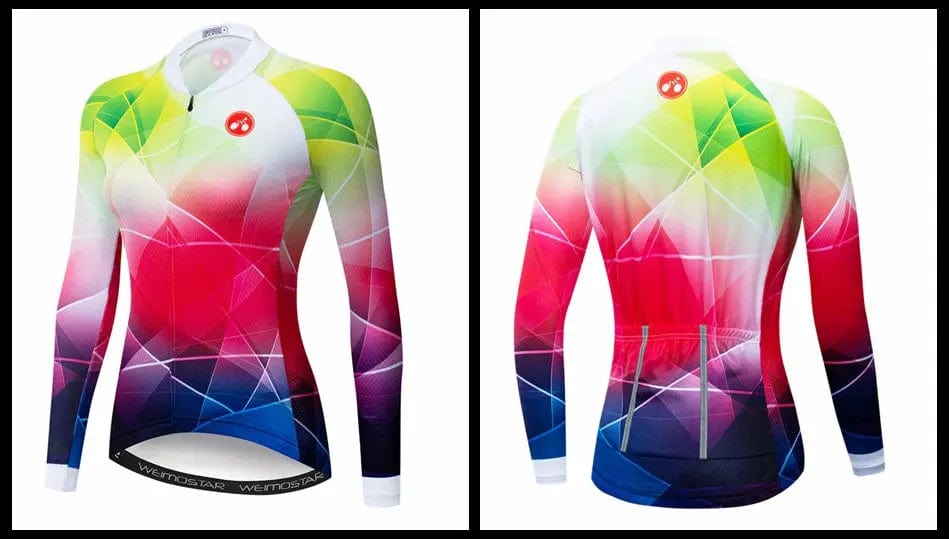 Tri-Angles Women's Long Sleeve Cycling Jersey  