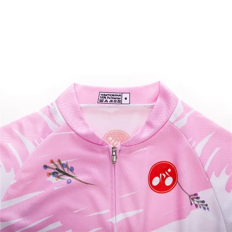 Pink Women's Long Sleeve Cycling Jersey  