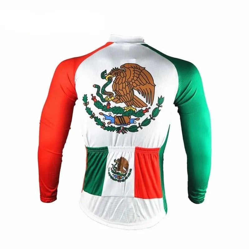 Team Mexico Men Long Sleeve Cycling Jersey  