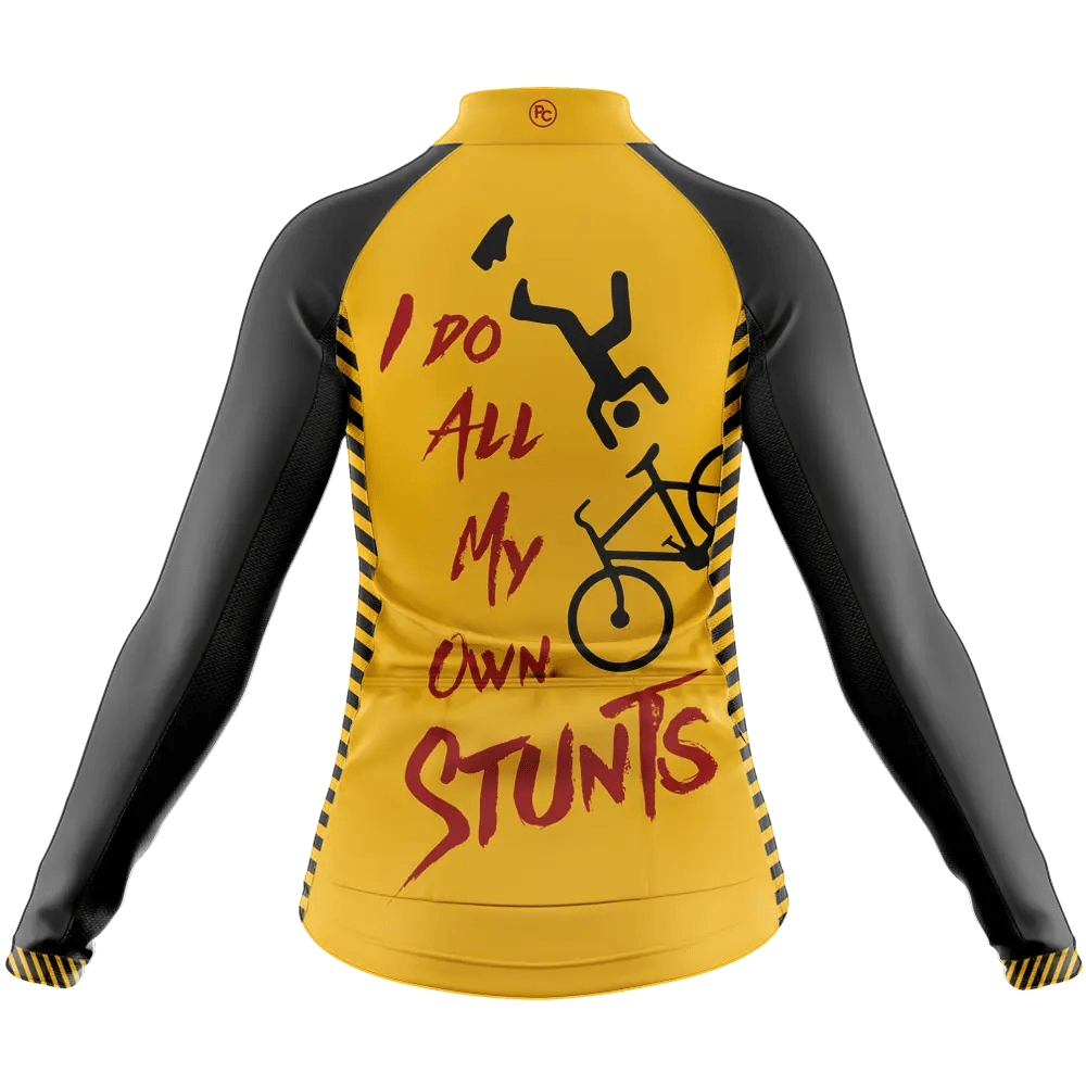 I Do All My Own Stunts Long Sleeve Cycling Jersey  